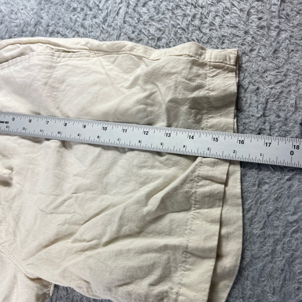 No Boundaries Mens Cream Beige Elastic Waist Drawstring Shorts Size M 32-34 - Picture 8 of 11